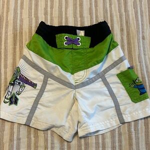 Disney Green and White Kids Swim Trunks